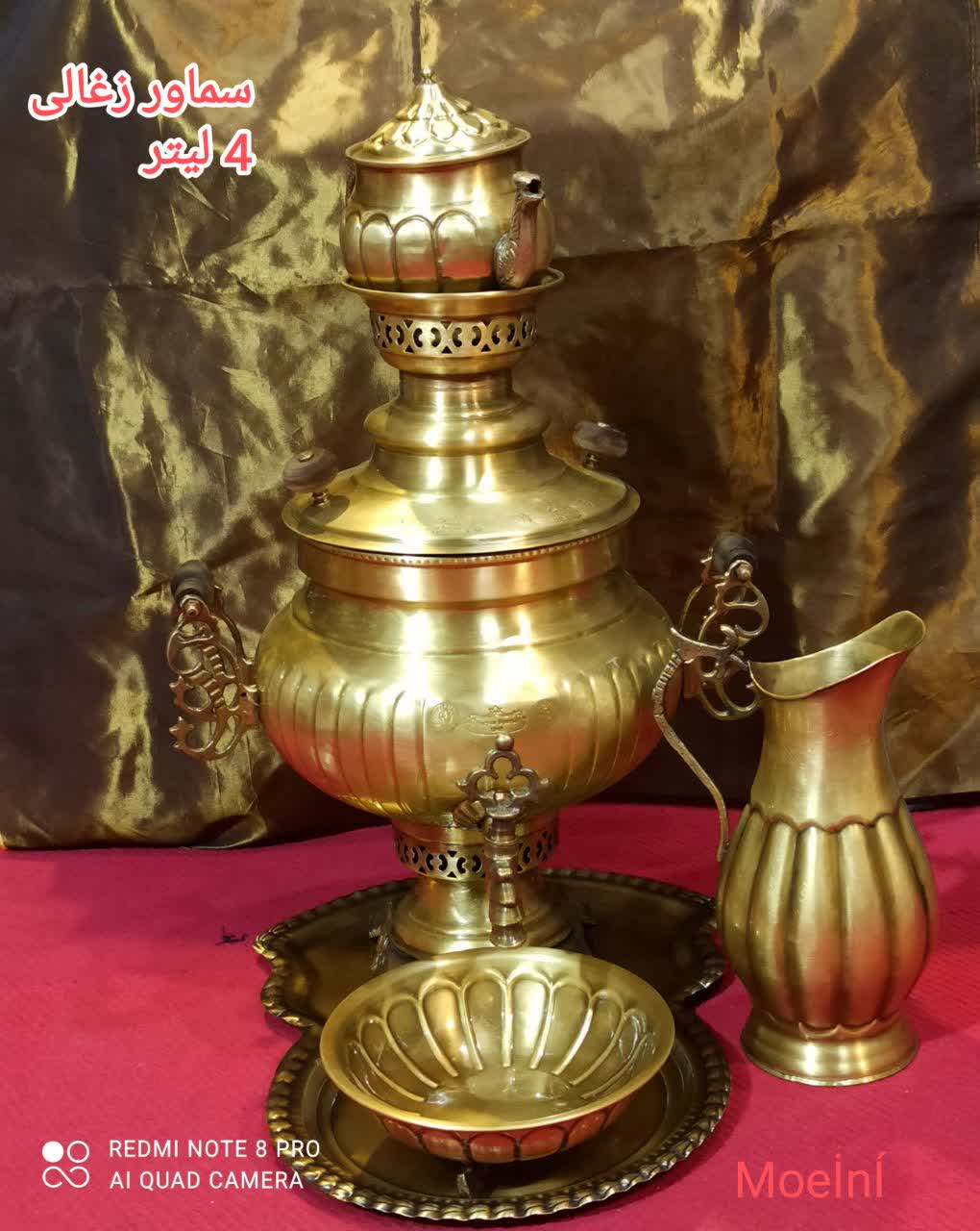 سماور برنجی سنتی تبریز 4 لیتری